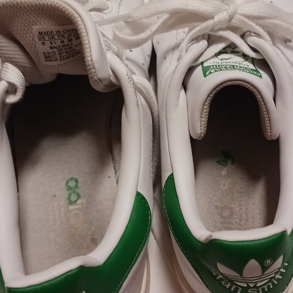 Adidas Originals Stan Smith Shoes Sneakers White Green M20324 Men's Size 10,2015 - Picture 7 of 8